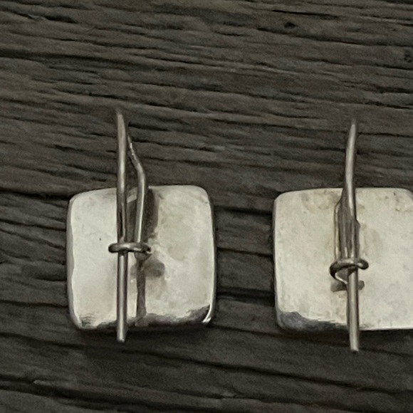 Handmade crown sterling silver earrings - Picture 4 of 4